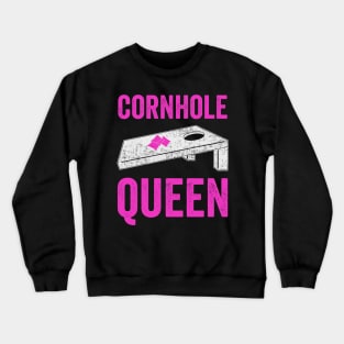 Cornhole Queen Funny Corn Hole For Women Crewneck Sweatshirt